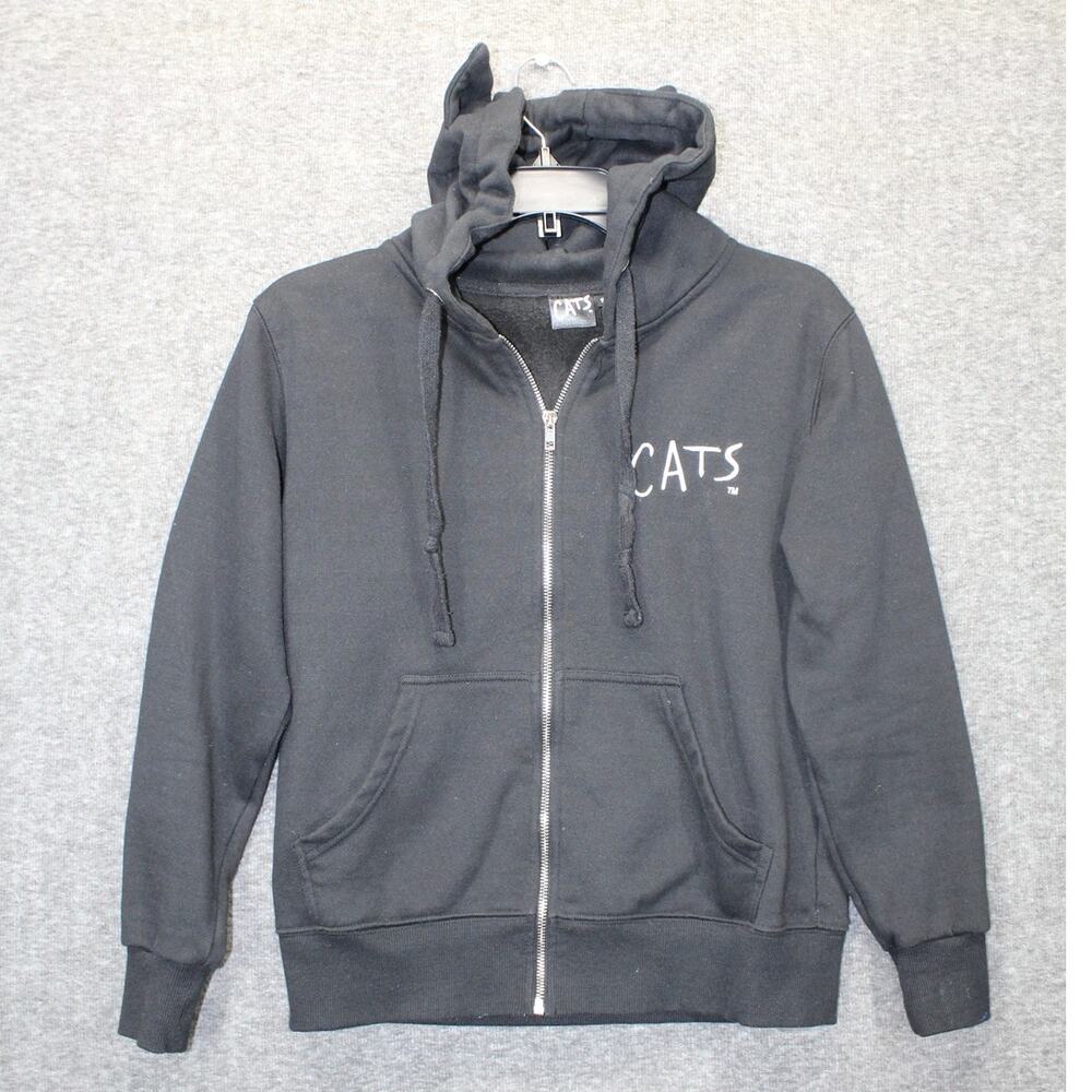 CATS Broadway Show Black Zip Hoodie Sweatshirt Womens small